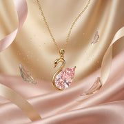 Gold Swan Lab Grown Diamond Pendant Necklace